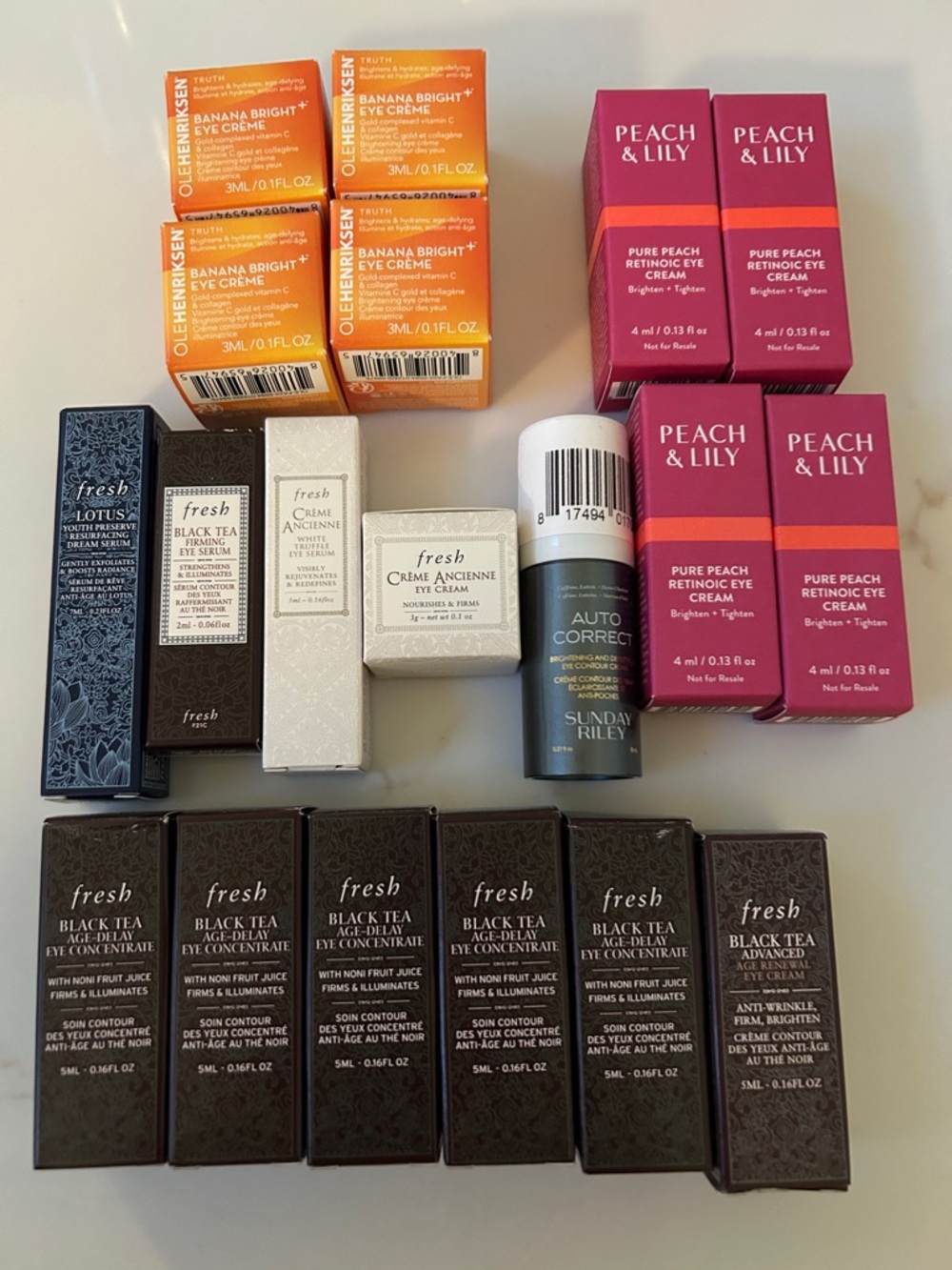 Fresh, Peach & Lily, Ole Henriksen, Sunday Riley Eye Cream - 19 items NIB